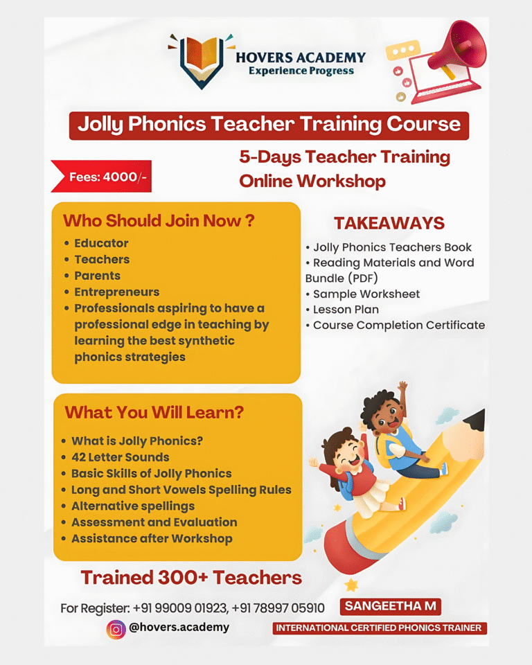 jolly phonics teacher training course